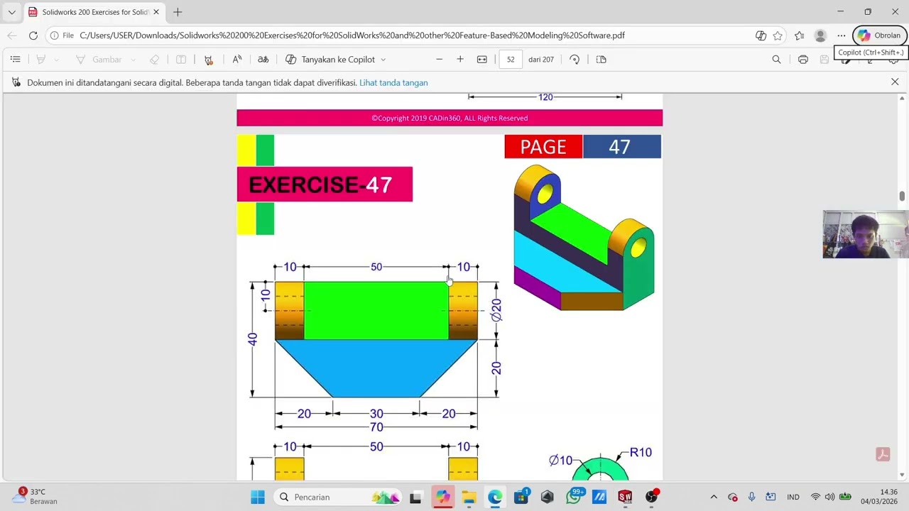 Solidworks Exercise 47