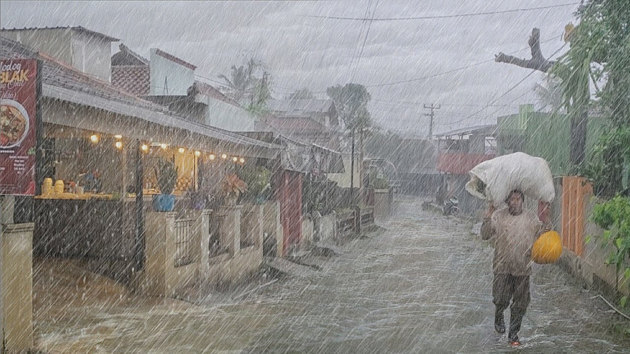 Безумный дождь! РАЙСКАЯ ДЕРЕВНЯ, РАЗРУШЕННАЯ САМЫМ СИЛЬНЫМ В АЗИИ ЛИВНЕМ И ВЕТЕРОМ! ⛈️