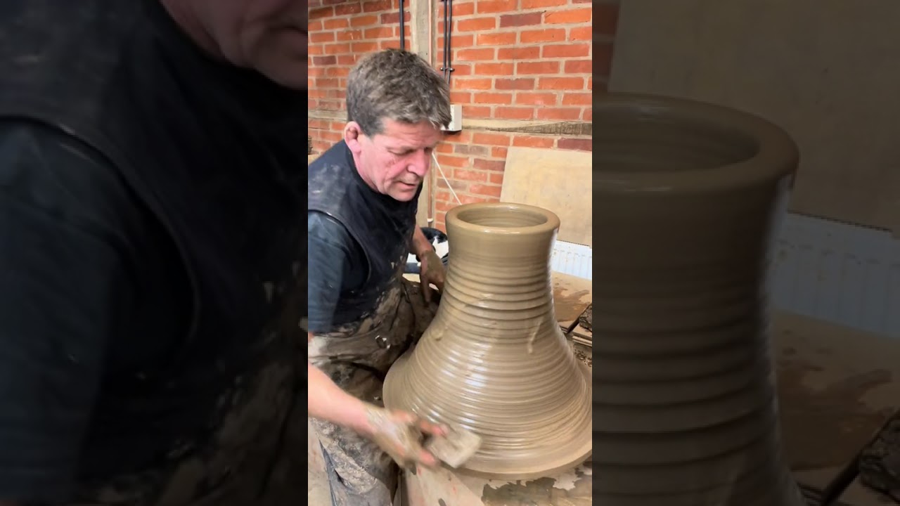 Part 1 of construction of bespoke chimney #wheelthrown and #handbuilt