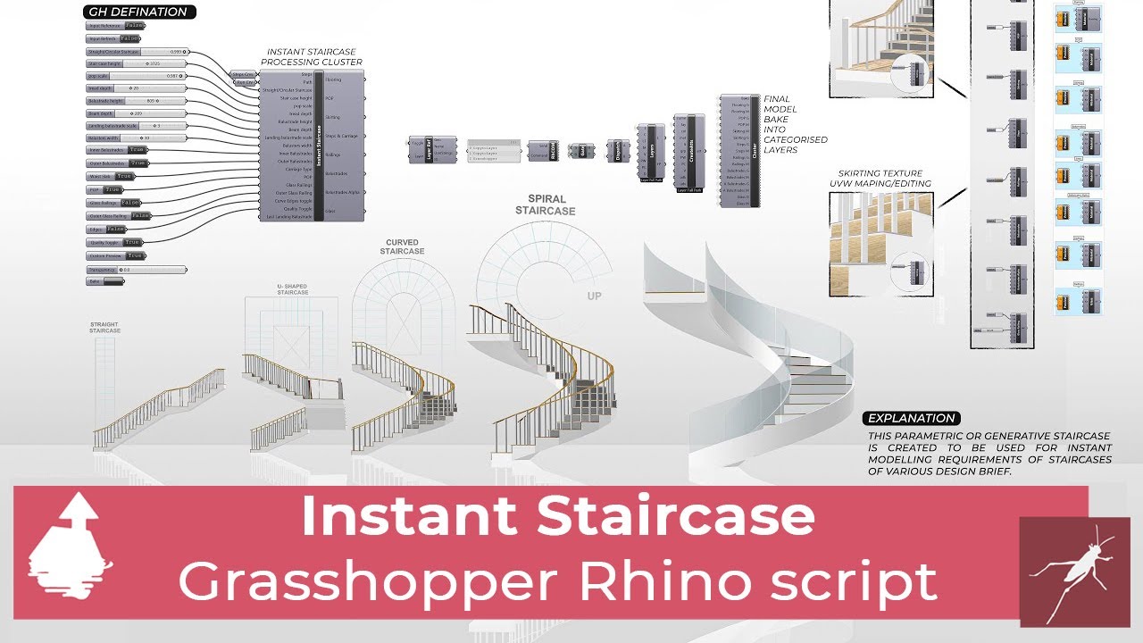 Instant Staircase Grasshopper Rhino script