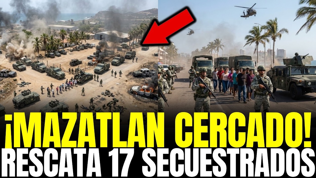 MAZATLÁN CERCADO: EJÉRCITO RESCATA 17 SECUESTRADOS y ABATE 49 SICARIOS