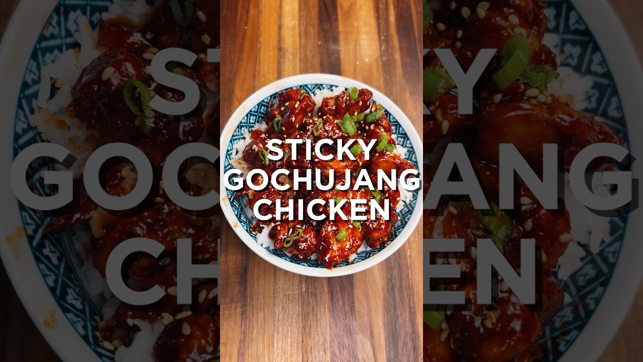 The best way to treat yourself is Sticky Gochujang Chicken 😋 #food #cooking #recipe #shorts