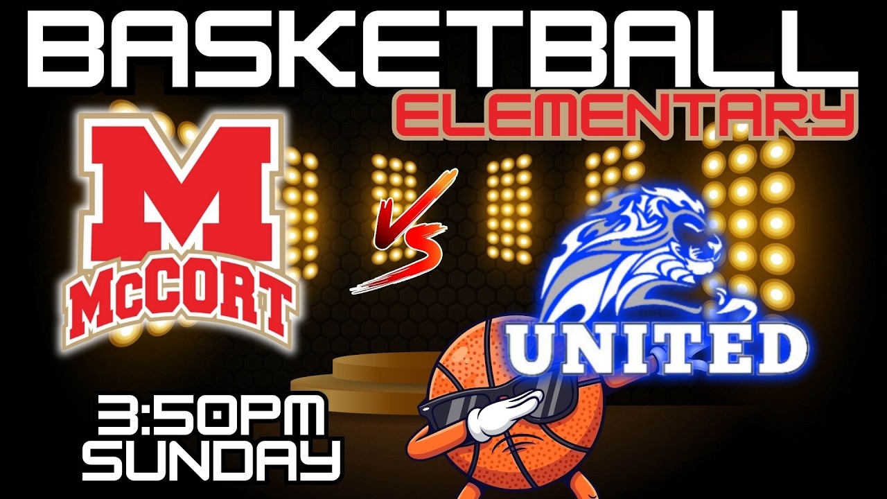 Unitedvs Bishop McCort Elementary Basketball 3:50PM 2-8-26 Avkans Live