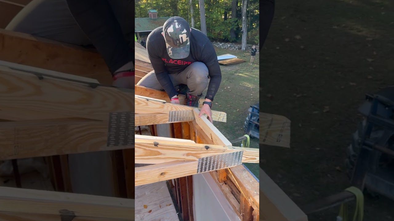 How to install trusses. #diy #construction #tools