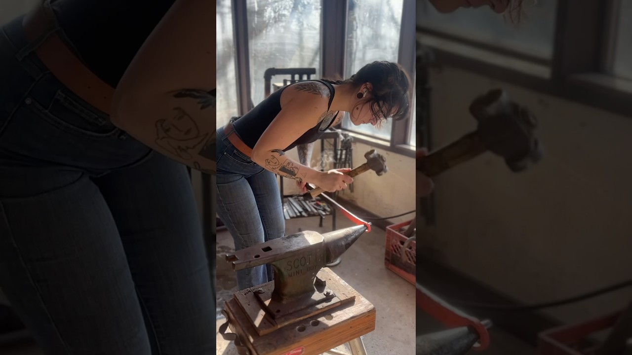 Why buy one when you can build one? Cheers! 🍻 #blacksmith#anvil#farrier#handmade#satisfying#asmr