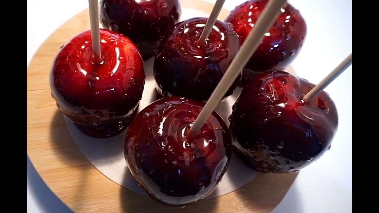 HOW TO MAKE PERFECT CANDY APPLES WITHOUT CORN SYRUP OR ARTIFICIAL COLOUR ?
