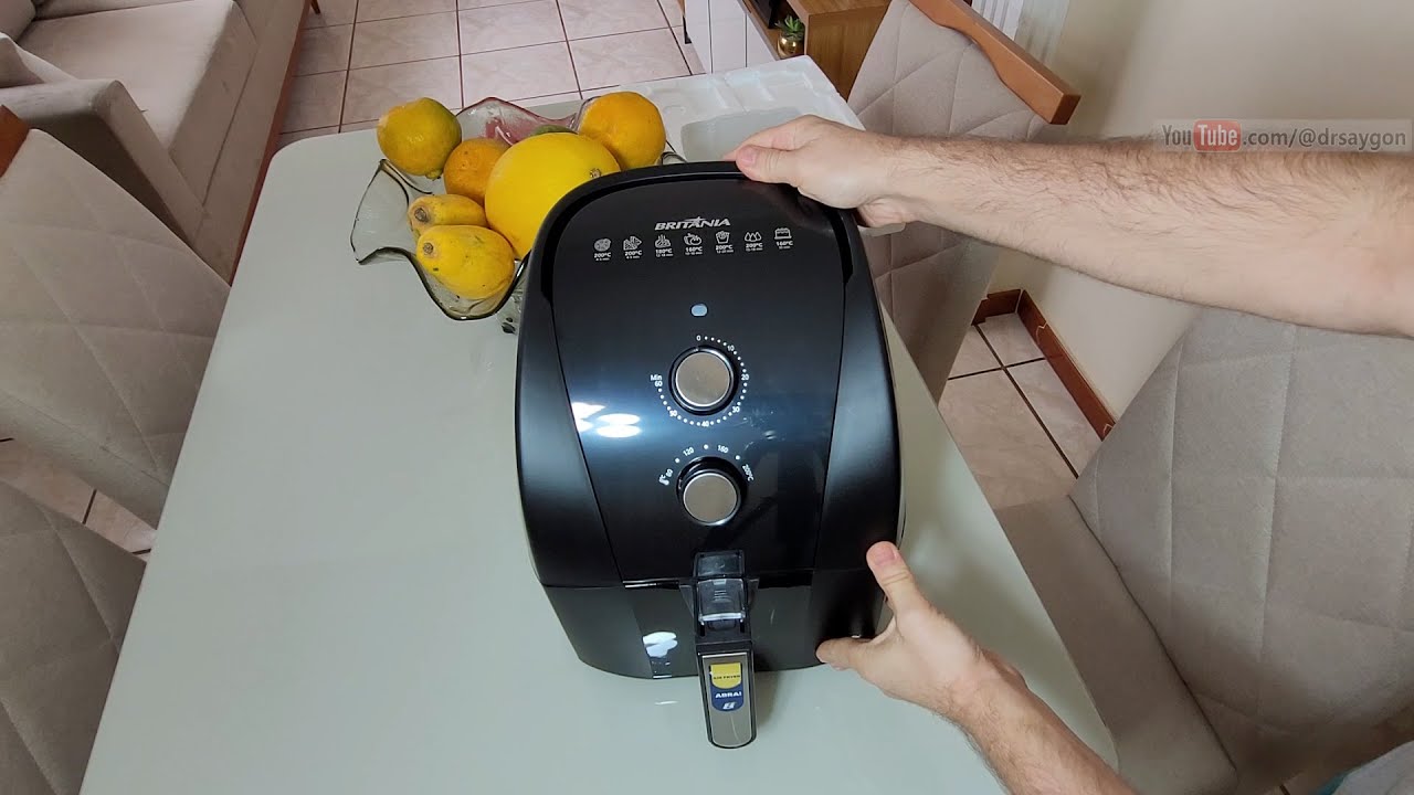 Britânia BFR50 Airfryer cerâmica Redstone 5,5L Teste Picanha Bolinhos Bacalhau Unboxing Dr. Saygon