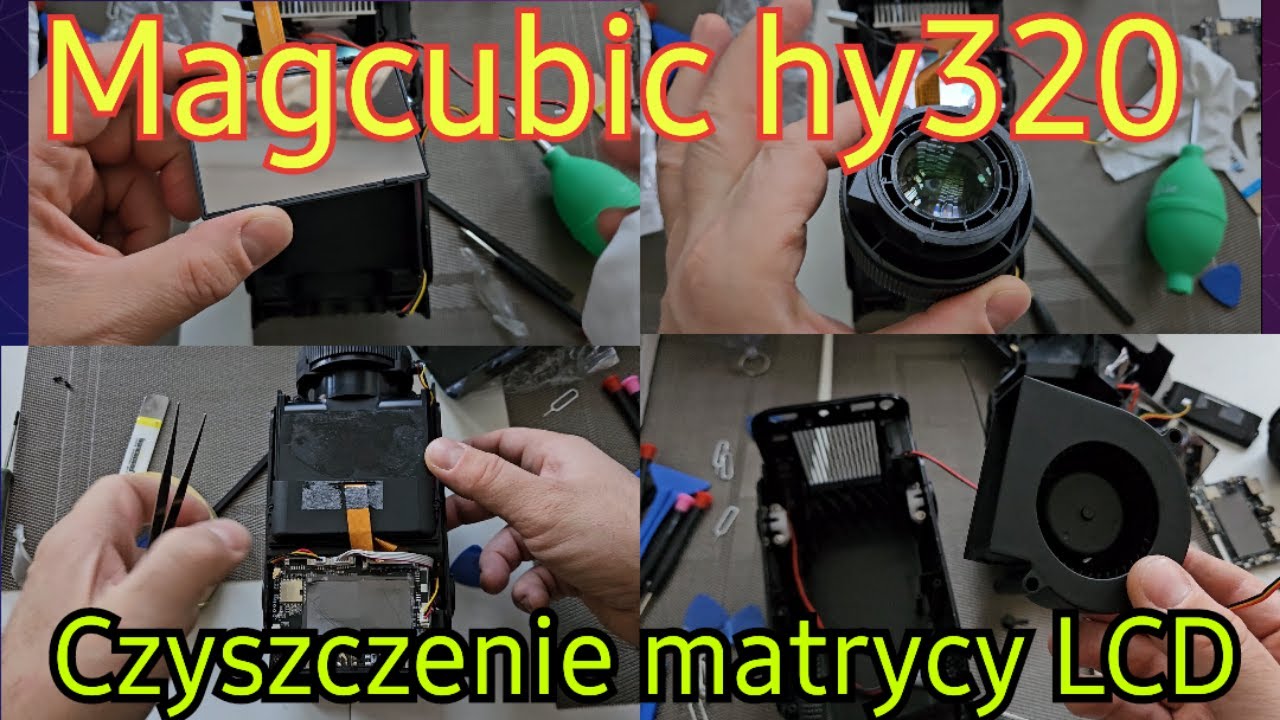 Magcubic hy320 czyszczenie matrycy LCD. Jak rozebrać projektor.