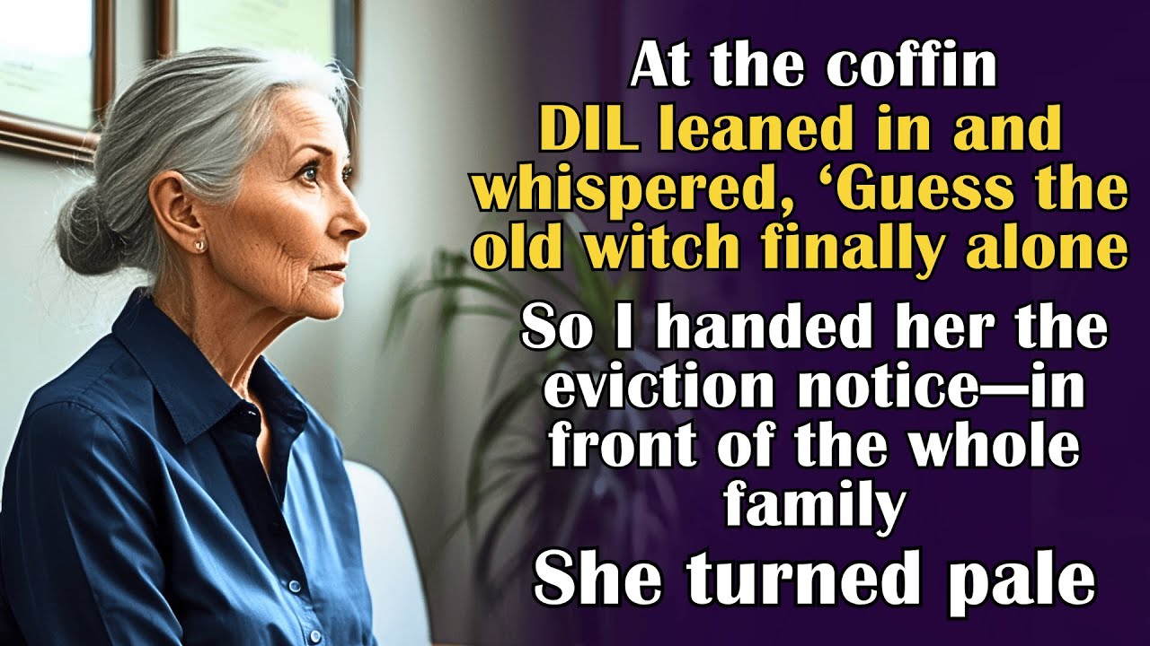 At My Husband’s Funeral, My DIL Said, “Now She’s Finally Alone”—So I Introduced Her to the Eviction