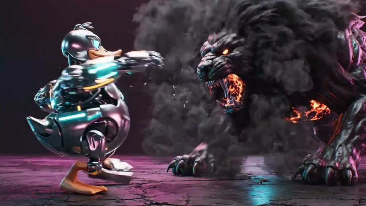 Future War: AI Robot Duck Defends Earth from Aliens #FutureWar #RobotDuckAI #AlienInvasion