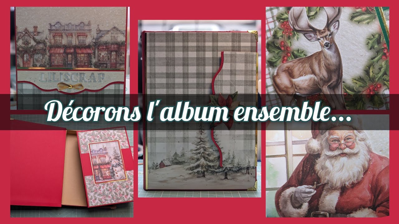 🎅📕📷 Tuto 2/2 - Un mini Album dans sa boîte Livre - #action 🎄🎅