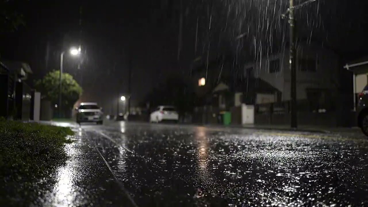 rain sounds on the street