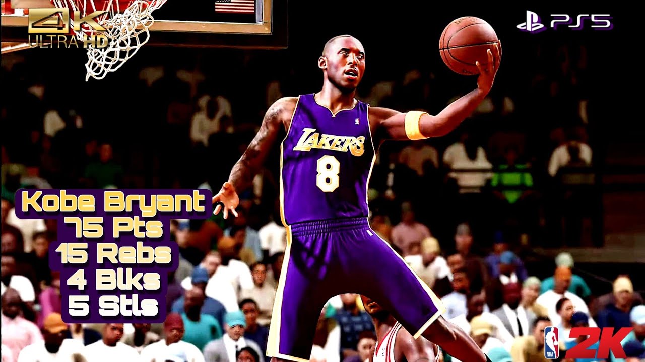 NBA 2K - Kobe Bryant Scores Career High (75 PTS) vs. T-Mac | MyNBA Eras 2004-05 Season