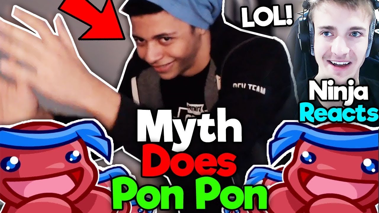 Ninja Reacts To Myth Does Pon Pon Dance *FUNNY* | Ninja VS Myth #13