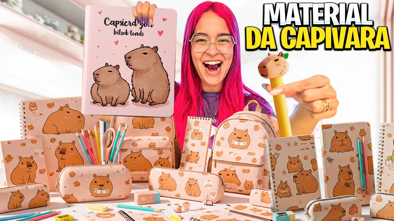 MATERIAL ESCOLAR DE CAPIVARA COMPLETO *&eacute; bonito?