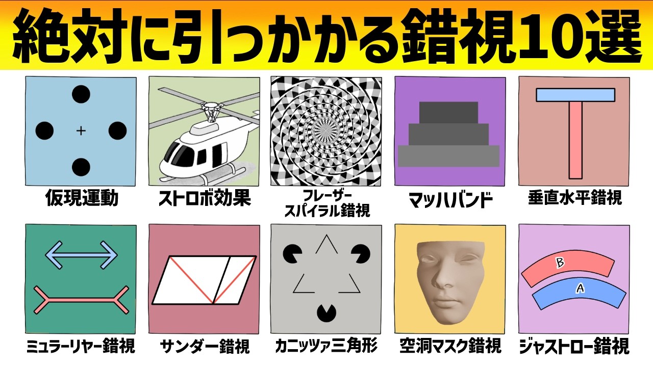 【錯覚】脳内エラーを起こす錯視映像10選