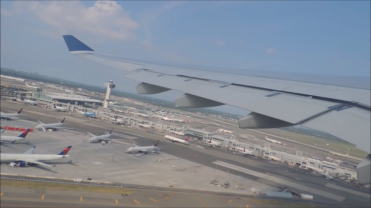 Delta Airlines Airbus A330-300 [N824NW] push back, taxi, and takeoff from JFK