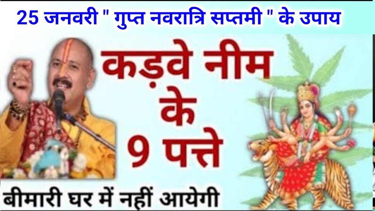 25 जनवरी गुप्त नवरात्रि सप्तमी तिथि | कड़वे नीम के पत्ते का उपाय करना | pradeep Mishra ji ke upay 