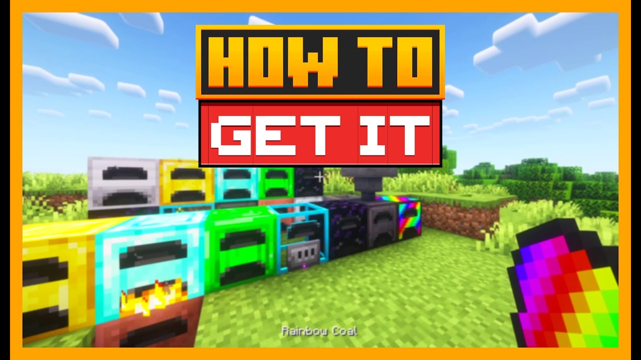 HOW TO GET AND USE RAINBOW COAL in Iron Furnaces for MINECRAFT
