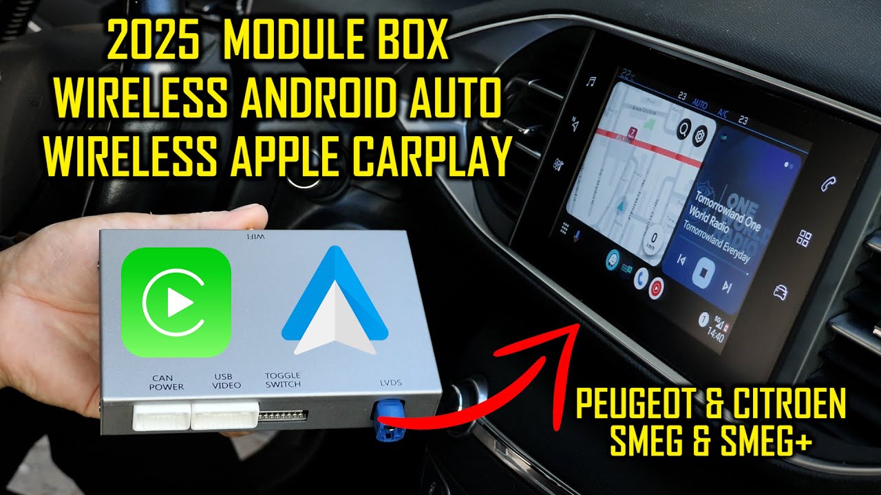 Беспроводной модуль Carplay и Android Auto 2025 для Peugeot и Citroen SMEG SMEG+ от AUTOABC