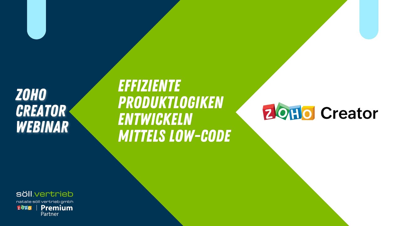 Zoho Creator Webinar 02/23 - Effiziente Produktlogiken mittels Low Code