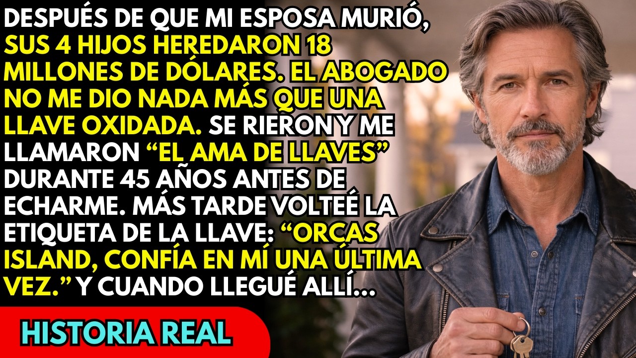 Tras morir mi esposa, sus 4 hijos se quedaron con $18M… a mí solo me dejaron una vieja llave