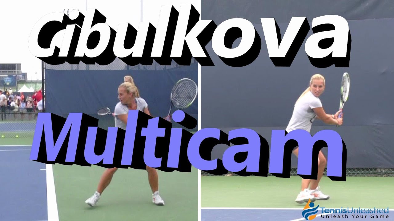 Dominika Cibulkova Multicam Practice Session (Cincinnati 2014)