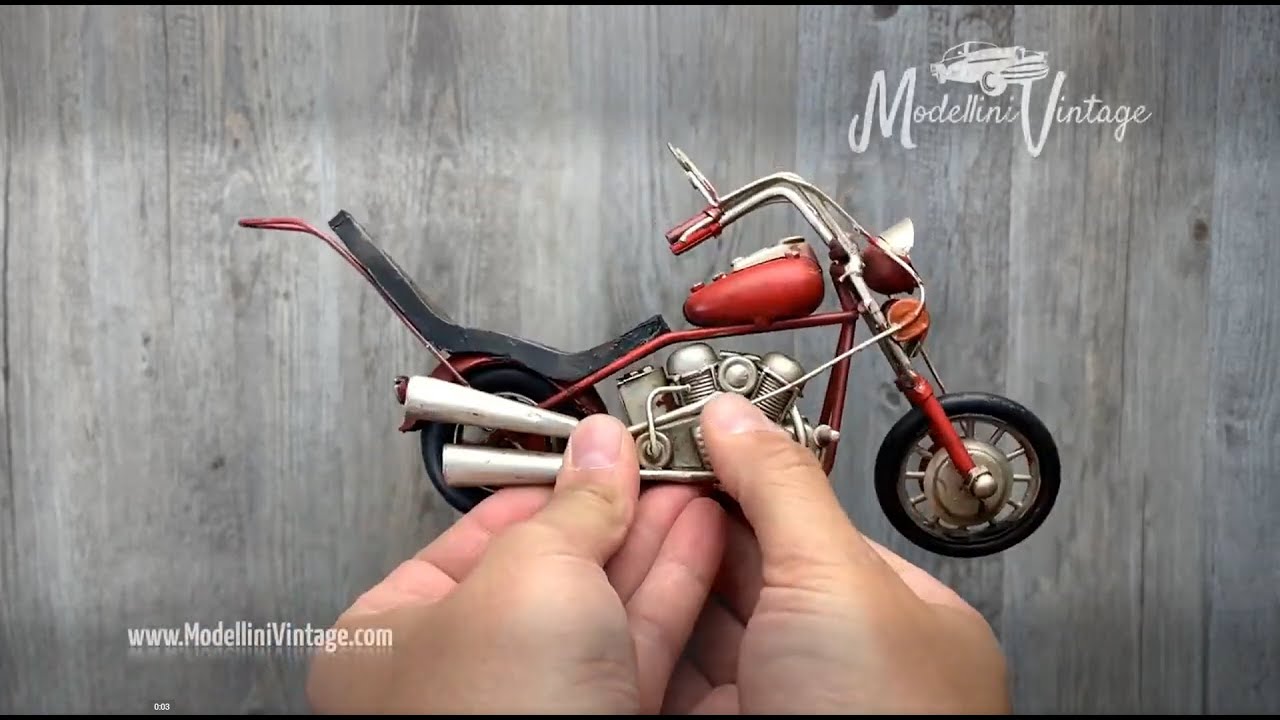 Modellino Vintage Moto Chopper Americano da collezione
