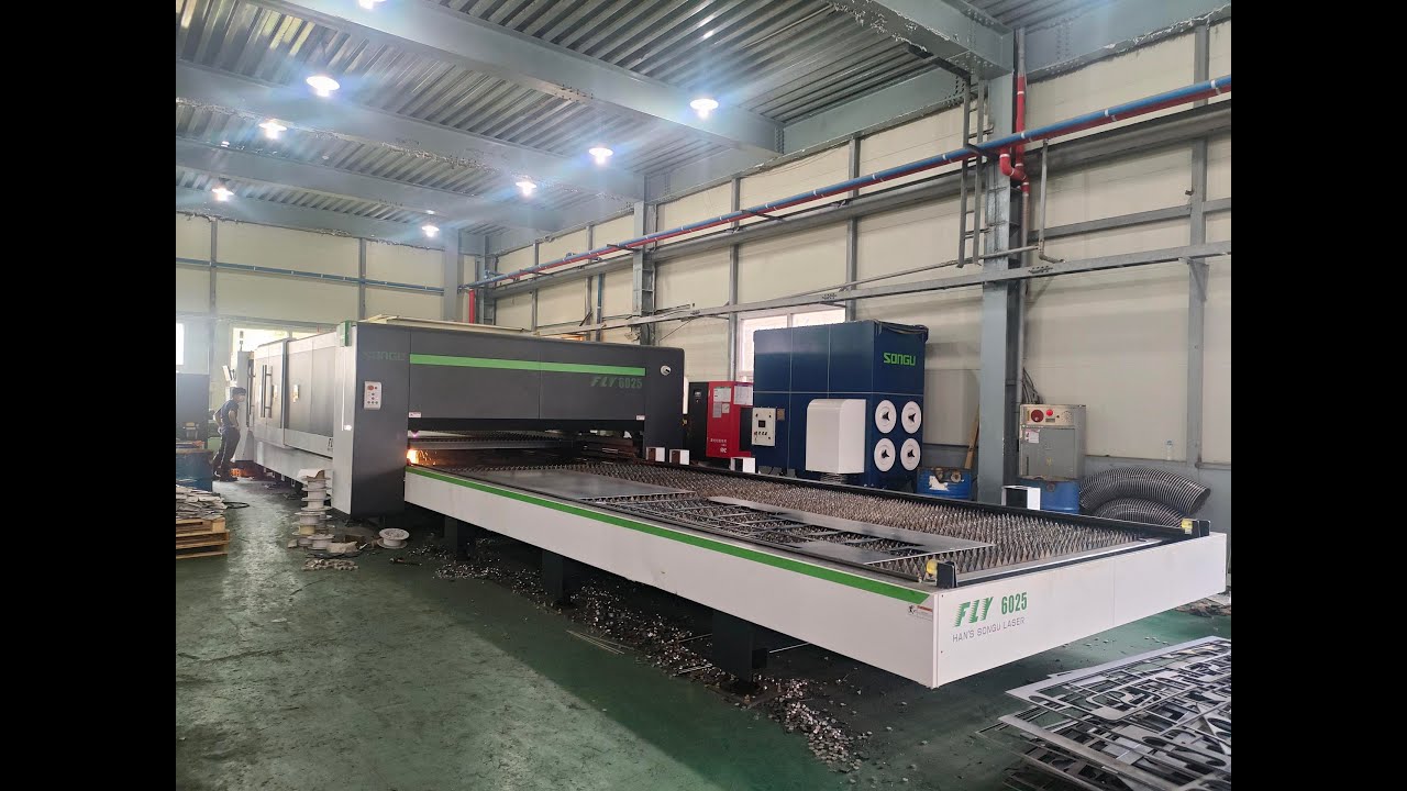 This customer who bought two laser cutting machine Fly4020 MACH6025 from Songu Laser #metalcutting