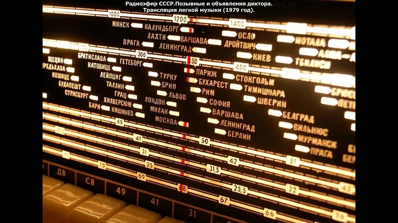 Фрагменты записи эфира 1979 года.Маяк для Сибири и Дальнего востока. (Усилен звук).