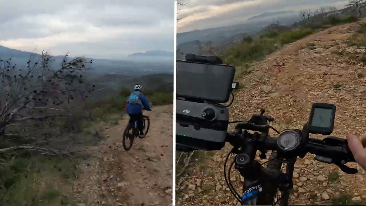 Dji Air2s/ Gopro mini 11 bike ride bike split screen