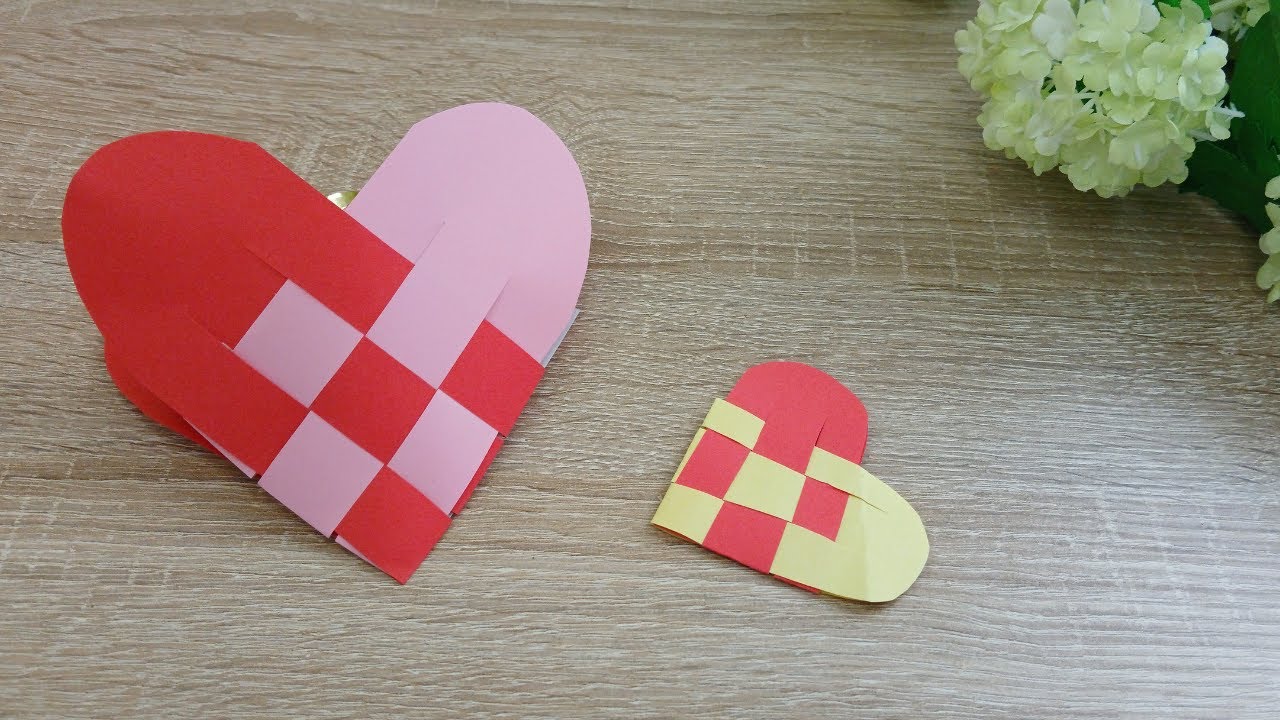 Simple craft - how to make paper gift envelope for Valentines day