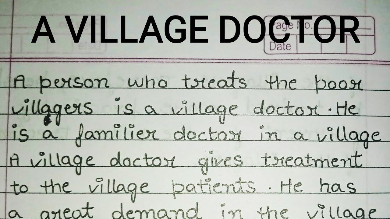 A VILLAGE DOCTOR (ESSAY)