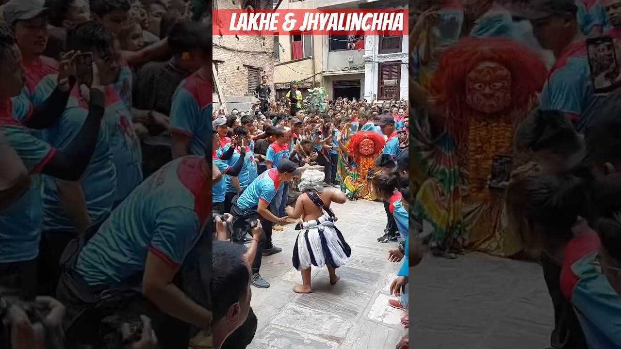 #indrajatra #lakhe #newariculture #festivalvibes #trending #jhyalinchha #lakhenani
