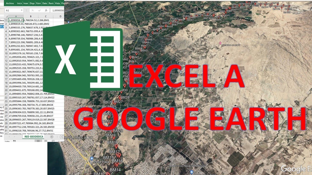 IMPORTAR EXCEL A GOOGLE EARTH