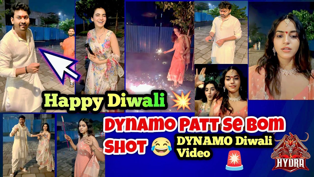 Dynamo Diwali Celebrate 🚨 Patt Se Bom Shot 😂 Dynamo Family Diwali Celebrate 🐉❤️Shrishti,Aaradhya