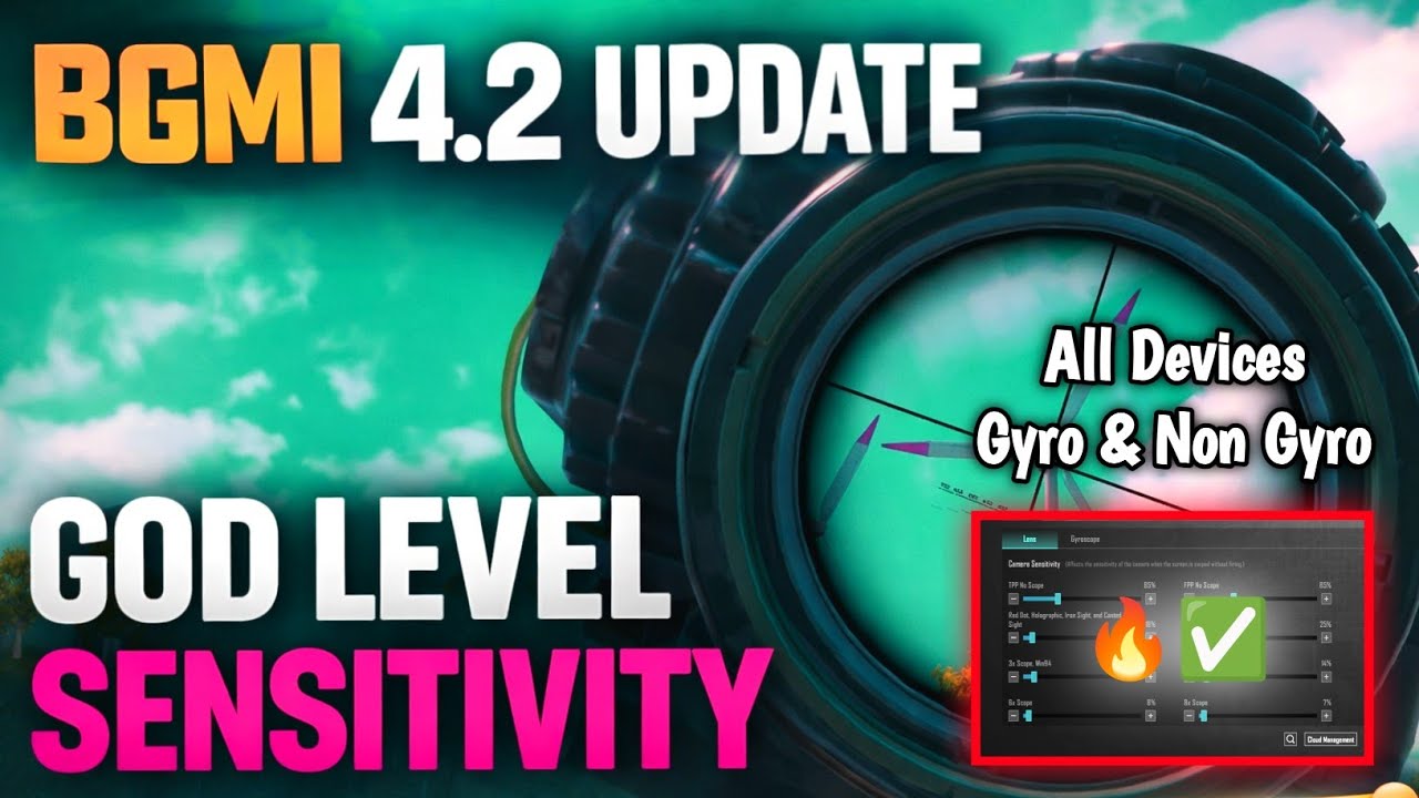 BGMI 4.2 Update Zero Recoil Sensitivity 2026 | Best Sensitivity Code For All Devices 4.2 Bgmi 