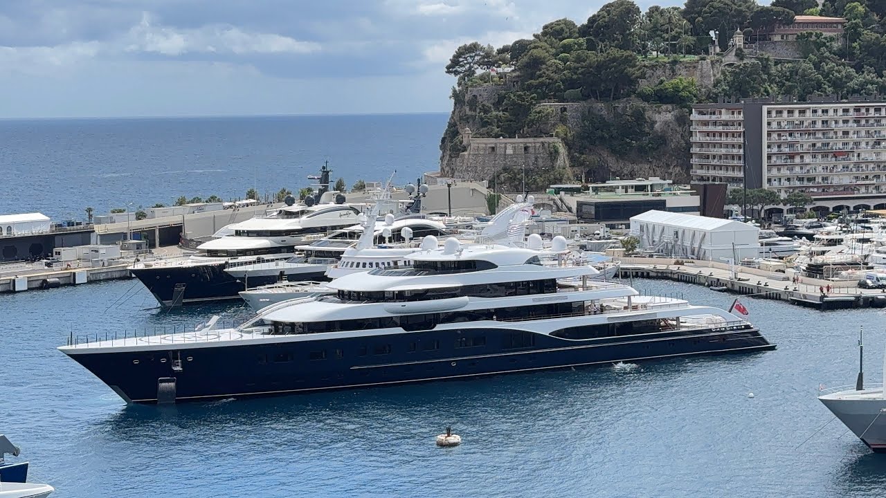 SUPERYACHTS  DEPARTING & ARRIVAL 4 DAYS BEFORE MONACO GRAND PRIX 2025 @emman25MC