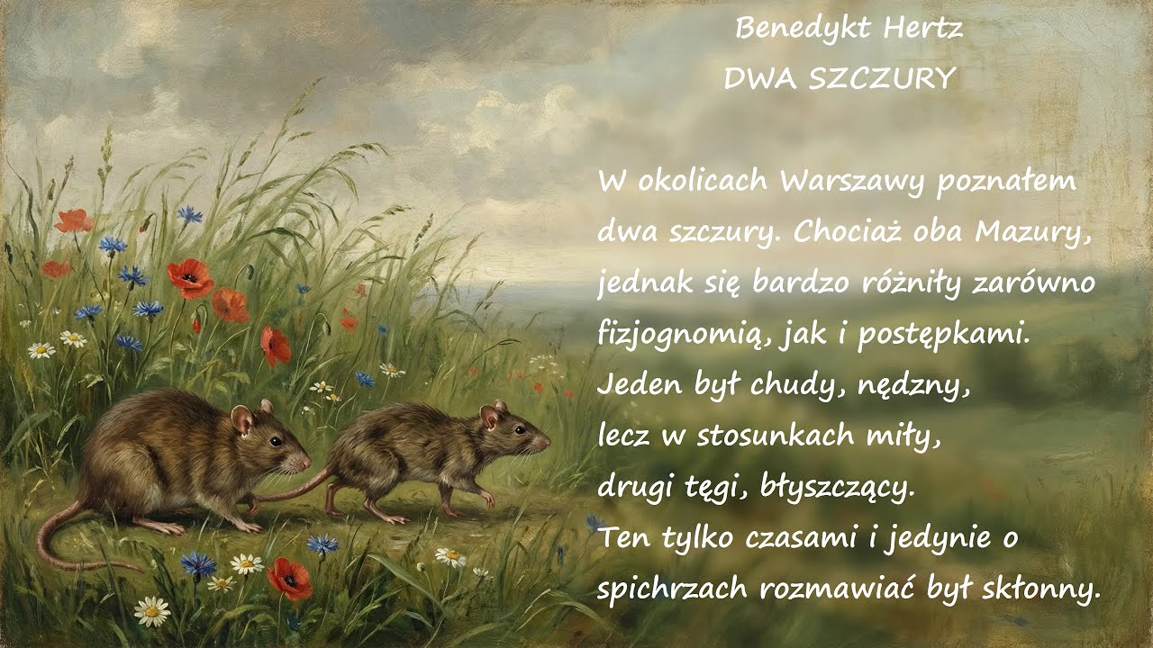 Dwa Szczury Benedykt Hertz Poezje Wiersze | Poezja Dla Duszy