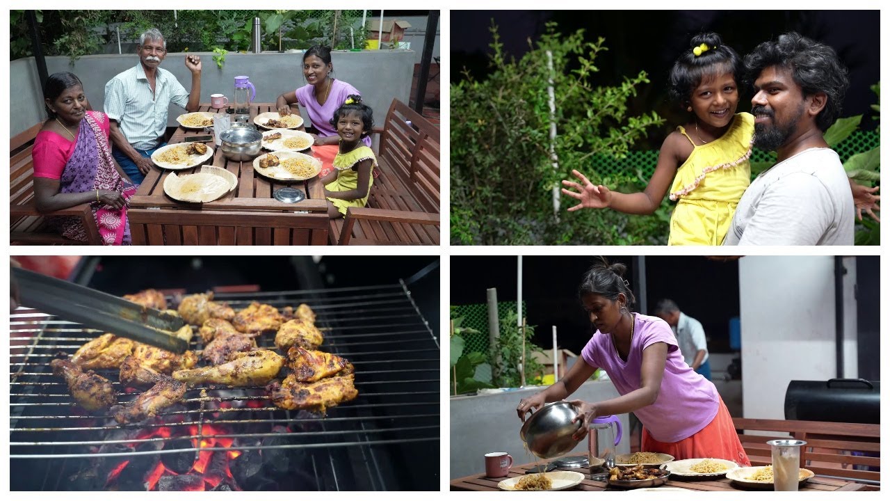First barbeque night with family using new BBQ grill/Veg noodles recipe/Mayo using fresh cream