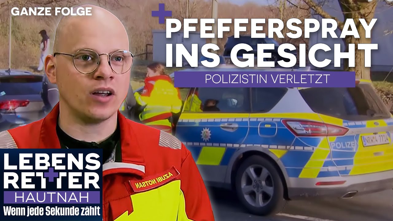 Verfolgungsjagd endet im Krankenhaus: Polizistin durch Pfefferspray verletzt | Lebensretter hautnah