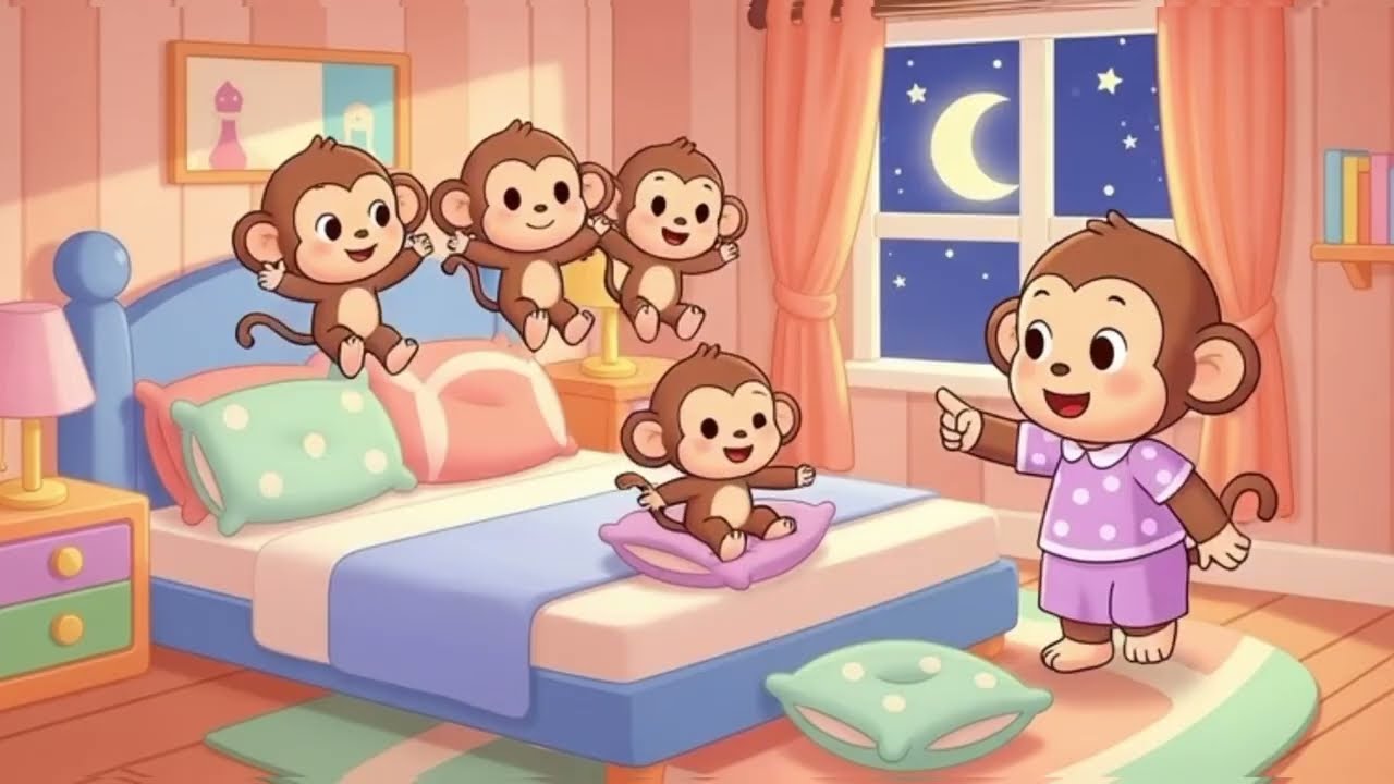 Five Little Monkeys 🐒 | Mommy Says No No 🙅‍♀️ | Kids Nursery Rhyme Cartoon
