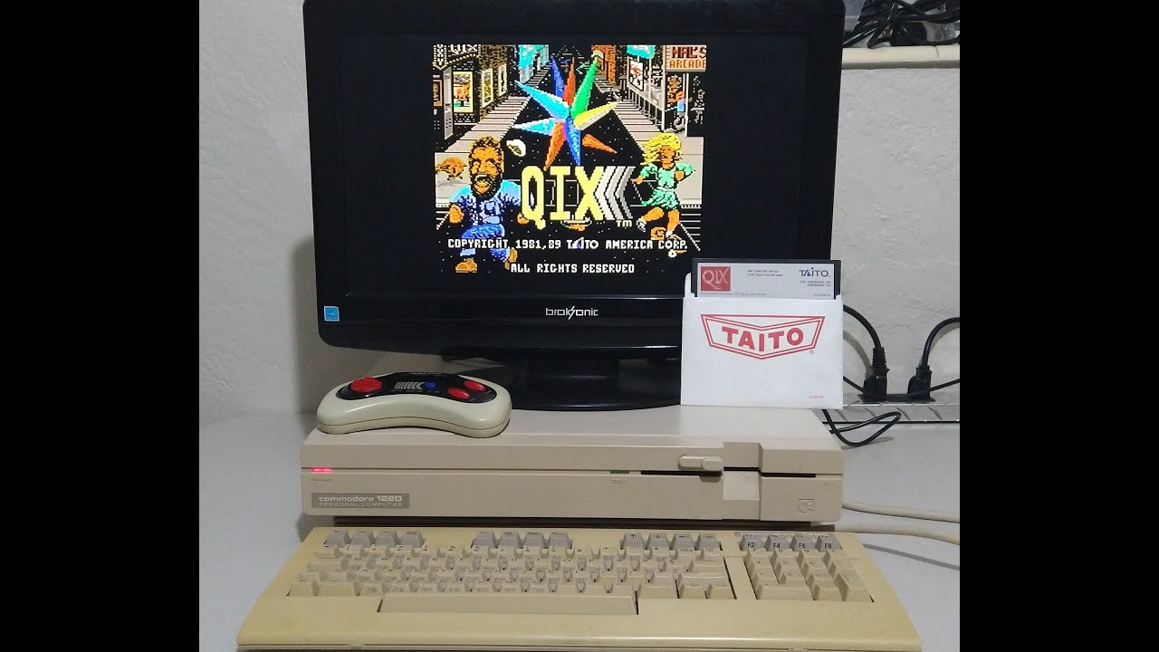 Commodore 128 Native Game Qix! Yes C128, Not 64! Real 128Dcr Hardware Video Capture, No Jump Cuts!