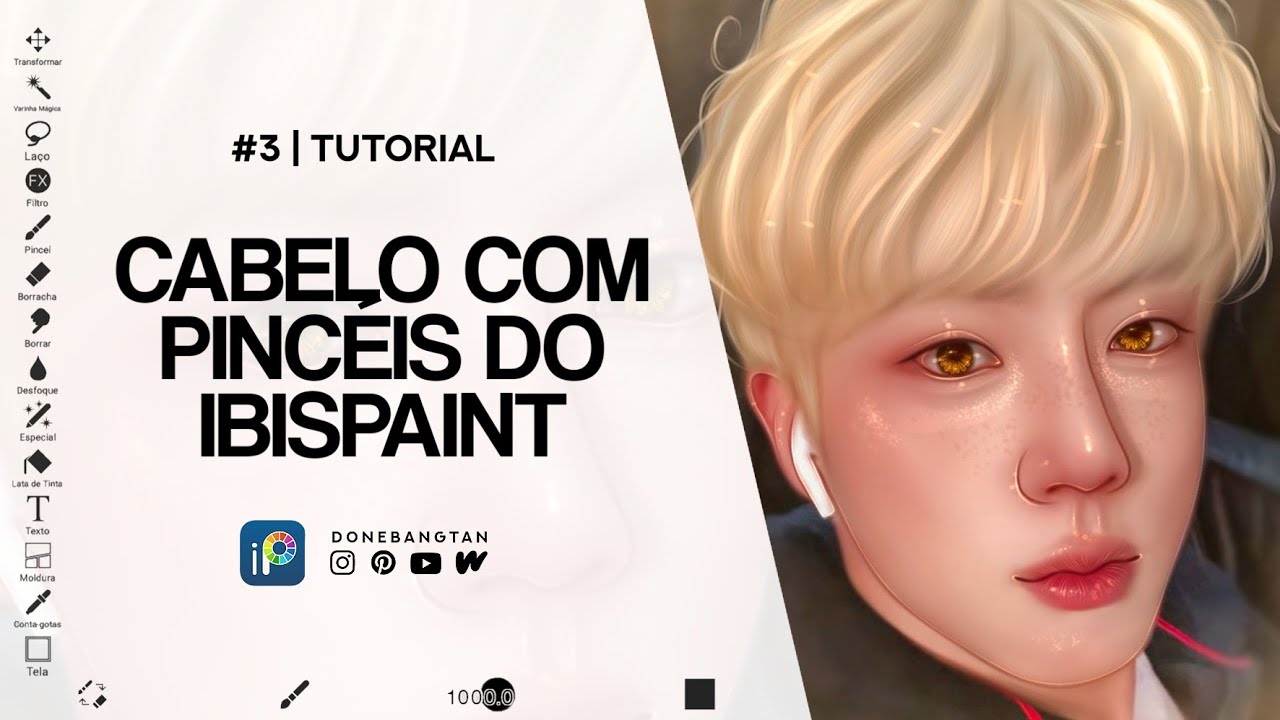 Tutorial 003: Cabelo com pincéis do IbispaintX!