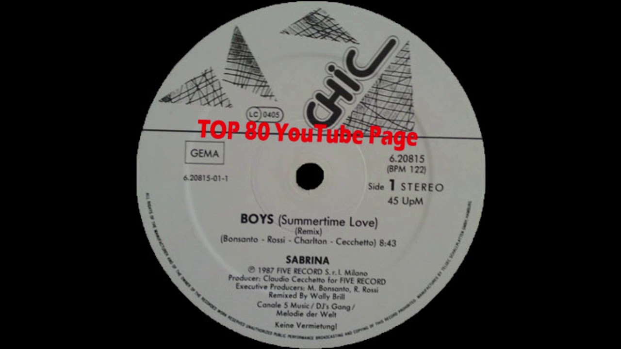 Sabrina - Boys (Summertime Love) (Remix)