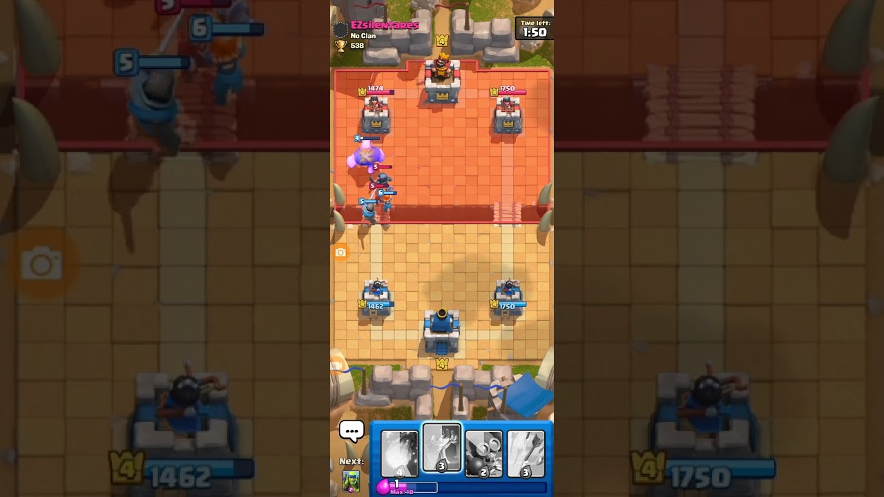 lost one tower but destroyed two towers #clashroyale #mobilegaming