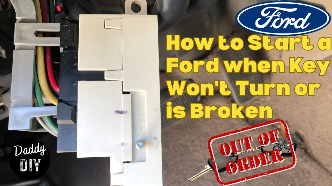 Как завести Ford, если сломался личиночный замок зажигания, ключ не поворачивается | Сделай сам