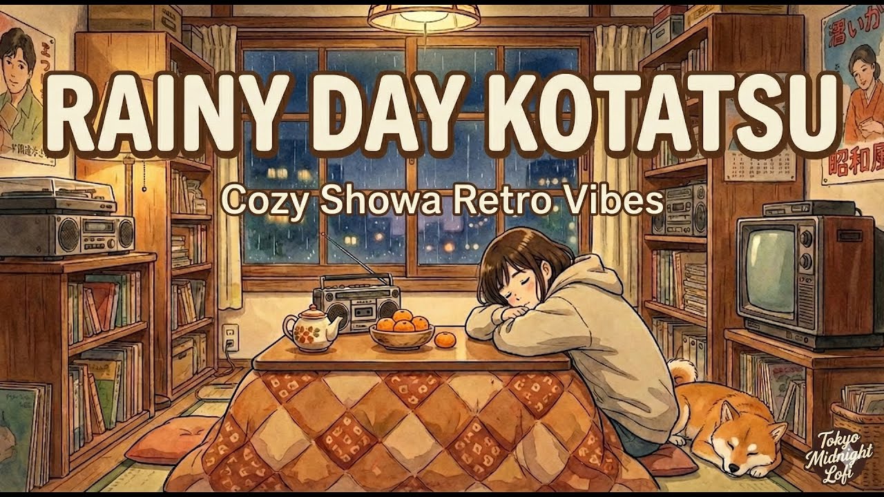 【雨の日のこたつ】雨音と温かいLo-fi Hip Hop - 睡眠・勉強・リラックス・お昼寝・Rainy Day Kotatsu（2時間）