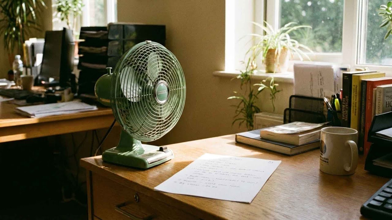 Whitenoise Ambient Sound for Sleep with Fan and Windblown paper [ 3 Hours ]