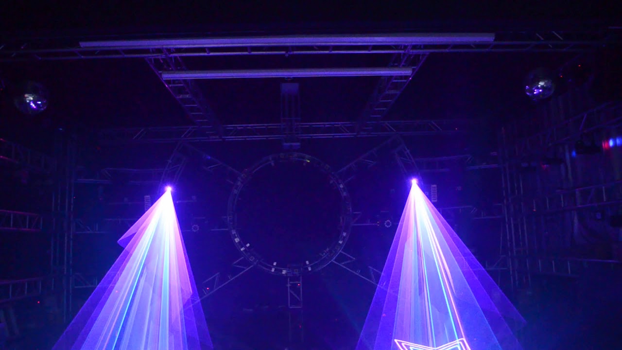 ILDA TTL 5W/8W RGB Full Color Animation Laser with 9*10W 4in1 LED Stage Moving Head Laser Light
